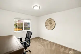 Upstairs bedroom #2 currently used as work from home office