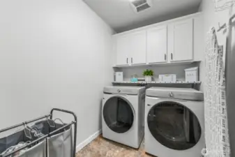 Upstairs custom laundry room