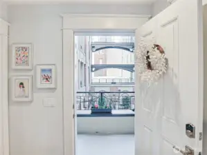 Another look at the courtyard from the unit entry door.