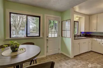 very spacious kitchen with plenty of room for a table.