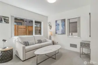 First floor bedroom makes a great flex space for multi-purpose.