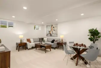 The basement has been fully renovated and furnished, now completely waterproofed