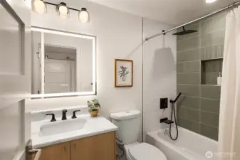 The basement features a full bath, no need to walk upstairs