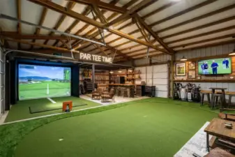 Set it up to hangout & entertain - more than enough room to swing a club (Virtually Staged)