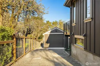 Featuring a detached garage, perfect for a weekend cruiser or additional storage