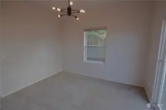 Master bedroom connects to bathroom with private shower