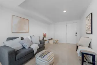 Downstairs living room off kitchen