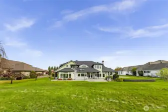 View from the back of the home, so many windows to invite nature inside