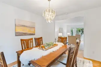 A bright and welcoming space to connect over meals.