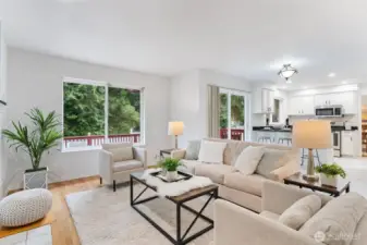 The family room invites relaxation.