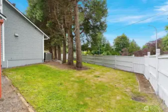 Fully fenced for added privacy.