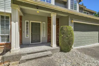 The brick accents, covered front porch and stately pillars will welcome you and your guests home.