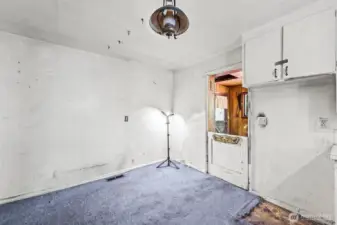 Space or a small table or eating nook in the kitchen.