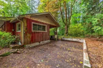 This concrete pad next to the house used to have a carport.  It's ready for your imagination.  Do you want another carport, a garage, RV parking, maybe?