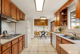 Kitchen with dining nook.