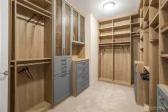 Custom primary closet