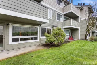 Yard off family room