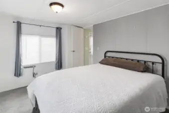 Main bedroom with East facing window.