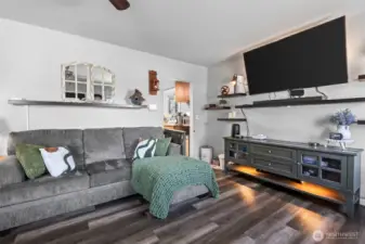 The main living room has plenty room for enjoying time with guest or relaxing after a long day.