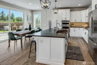 open concept kitchen / dining