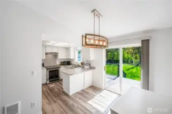 Kitchen and dining area