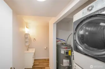 Downstairs half bath with laundry