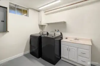 The laundry room is extraordinarily large!