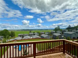 Actual View from the deck! The clouds are covering Mt. Baker