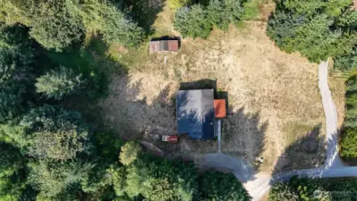 Aerial View of the main area around the house
