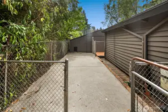 Fenced-in dog run.