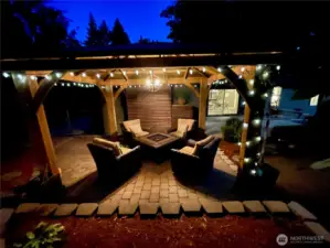 Gazebo at night.