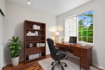 Bedroom shown as office