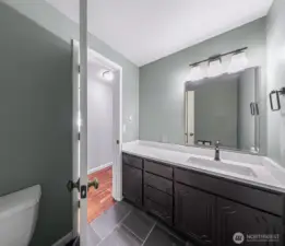 Lower level new half bath