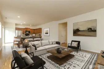 Living Room & Kitchen Virtually Staged