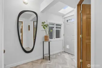 Light and bright as you step inside.