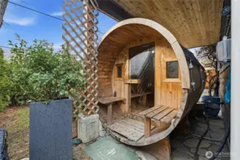 Enjoy a sauna at the end of a long day!