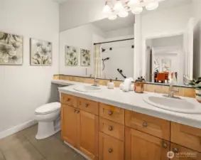 Primary bath with walk in, updated shower.