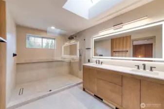 Luxurious, fully remodeled spa-inspired primary suite