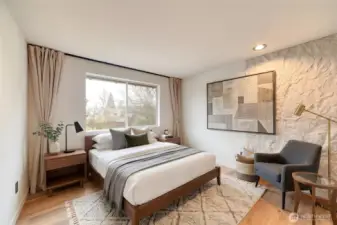 Third upstairs bedroom (virtually staged).