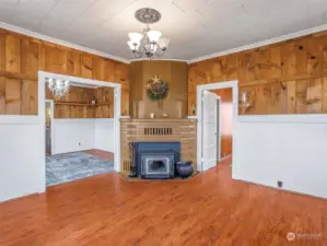 Main living areas feature wainscoting and cedar paneling!