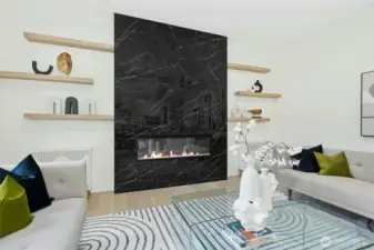 Full tiled electric fireplace