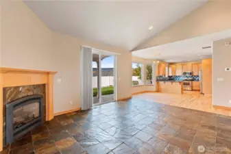 Lots of space in the family/dining/kitchen.