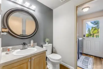 Downstairs half bath.