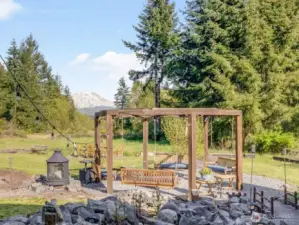 View of Mt. Rainier from the back yard.