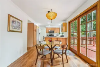 Hardwood floors & French doors to fully fenced backyard!