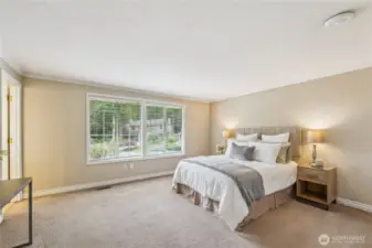 Spacious primary suite