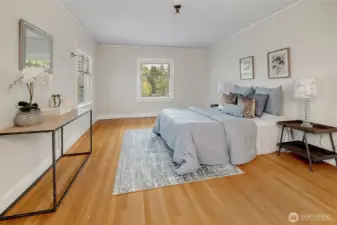 Primary bedroom is the whole length of the house!