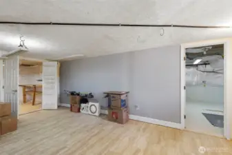 Finished Basement, entrance under home