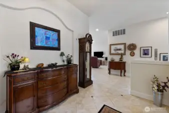 Walking in the front door with the inviting entry