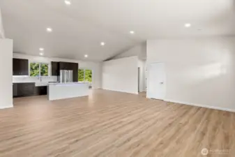 Coat closet on right, entry just out of view.
